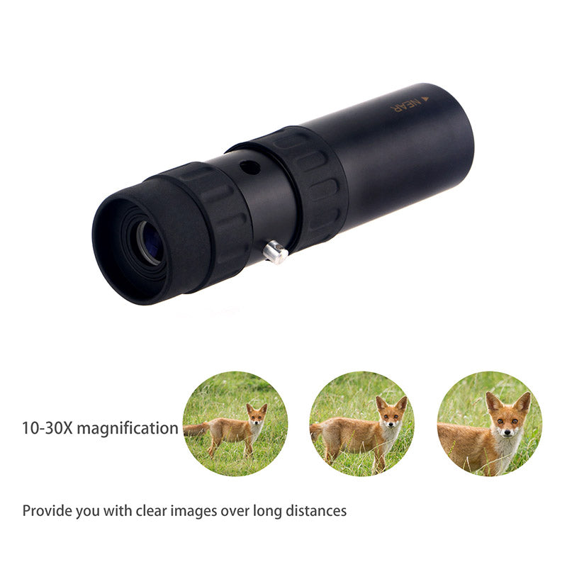 Pocket 10-30x25 High Power Monocular for Hiking Hunting Camping