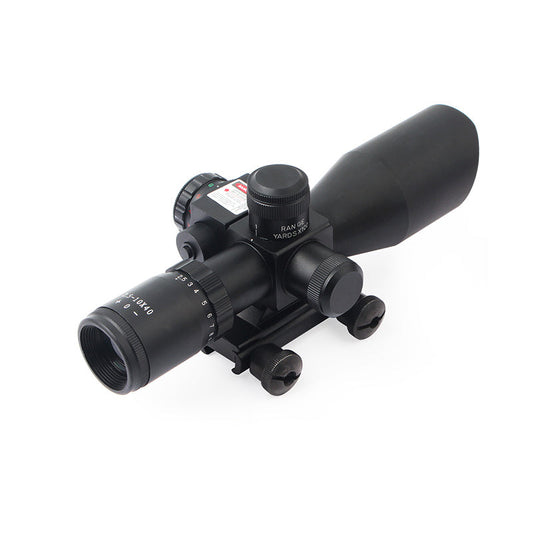 Tgtsoptic™  2.5-10X40E Red Laser Integrated Optical Sniper Scope