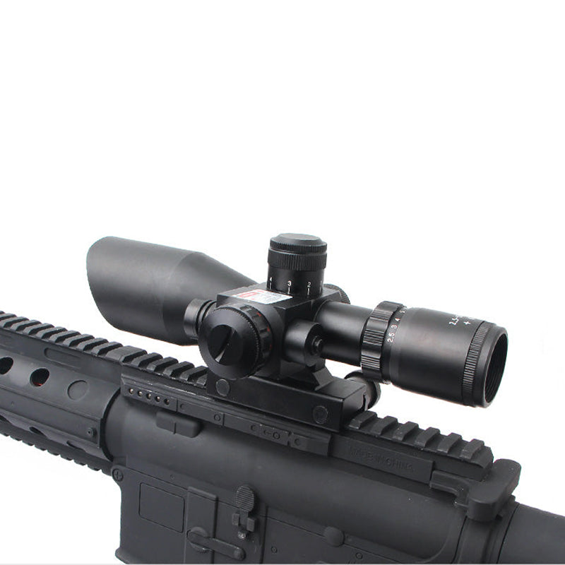 Tgtsoptic™  2.5-10X40E Red Laser Integrated Optical Sniper Scope