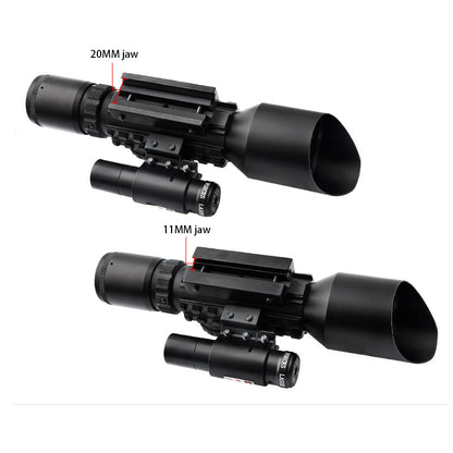 Tgtsoptic™  M9 3-10X42E Fishbone Red Laser Sight Integrated Scope