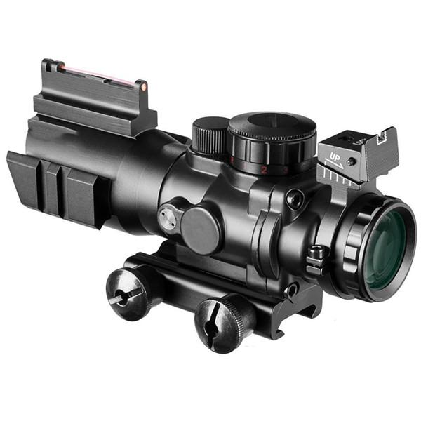 ACOG 4X32 RIFLESCOPE 20MM DOVETAIL REFLEX OPTICS SCOPE TACTICAL SIGHT FOR HUNTING GUN RIFLE AIRSOFT SNIPER MAGNIFIER AIR SOFT - OPTICREV