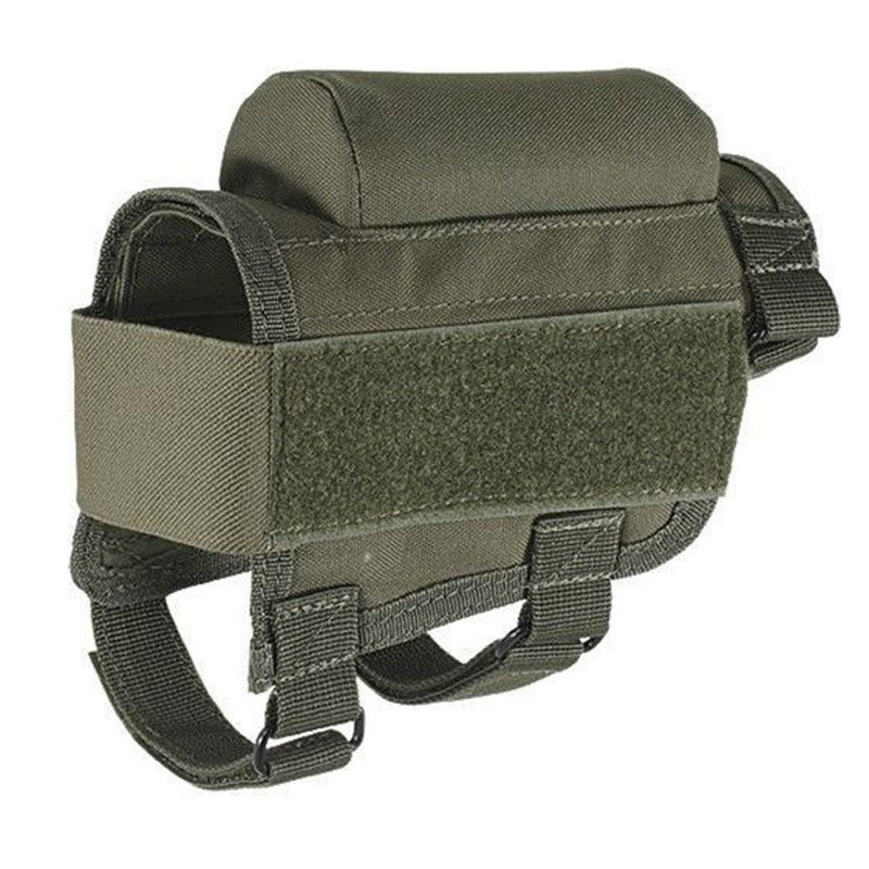 ADJUSTABLE OUTDOOR TACTICAL BUTT STOCK RIFLE CHEEK REST POUCH BULLET HOLDER NYLON RISER PAD AMMO CARTRIDGES BAG - OPTICREV